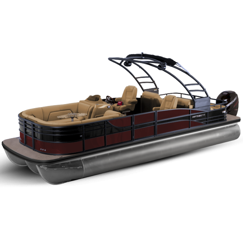 Kinlife Sport Pontoon Boat with Water Ski Tower Stern Lounger